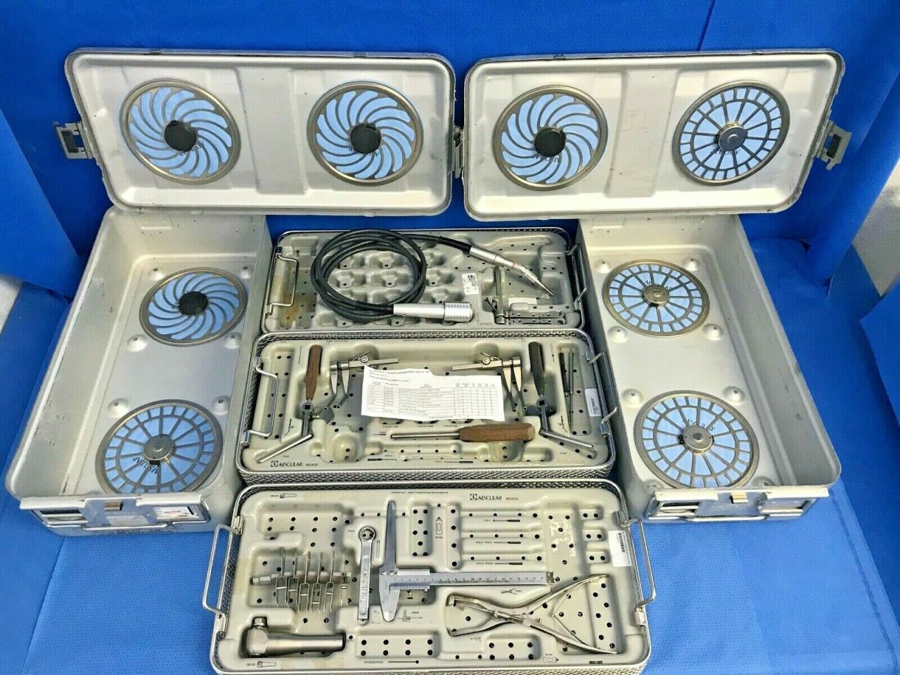 AESCULAP MD271 Cervical Caspar Retractor / Distractor / Saw Set Spine Neuro Neurology