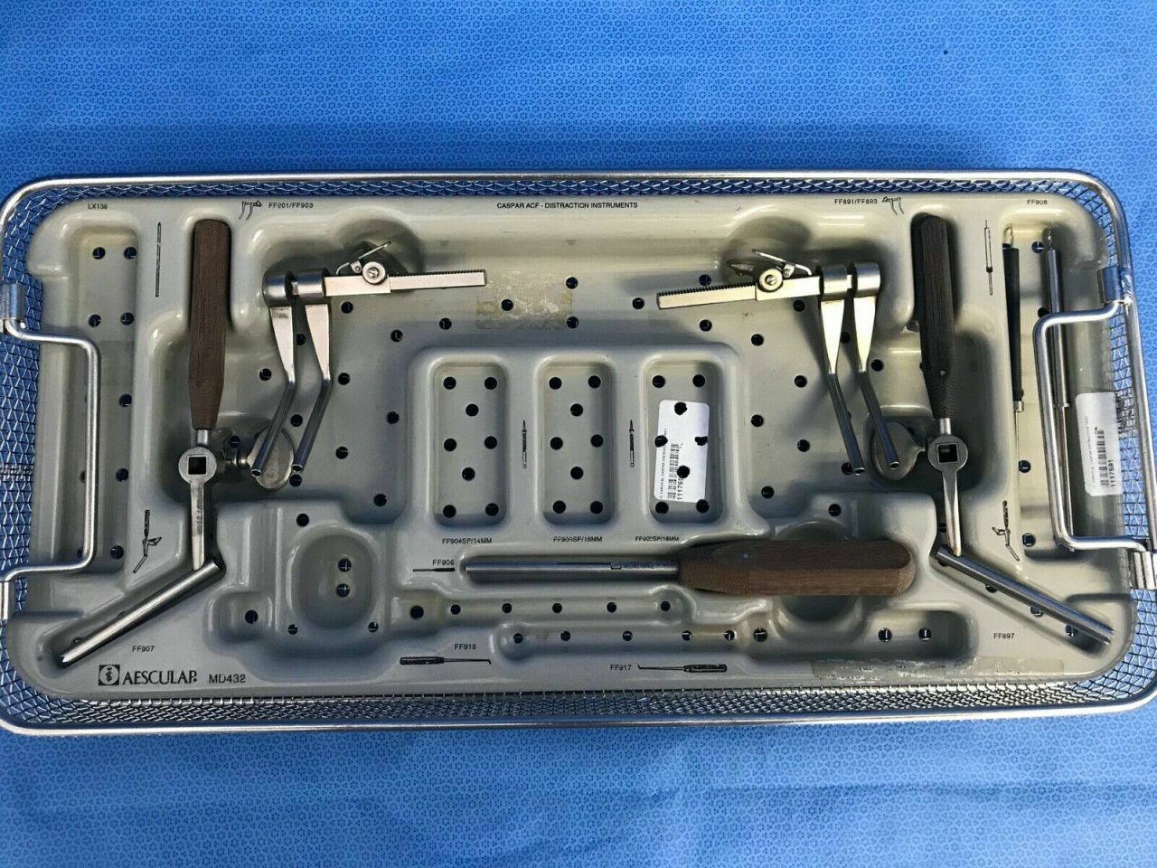 AESCULAP MD271 Cervical Caspar Retractor / Distractor / Saw Set Spine Neuro Neurology