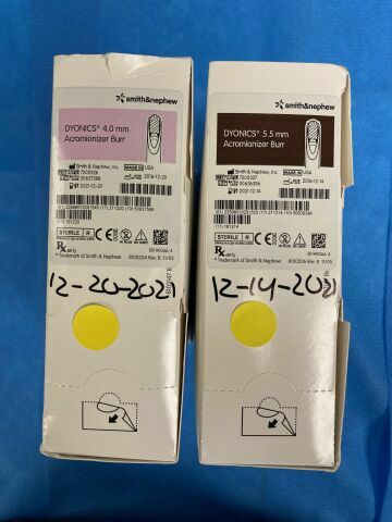 SMITH & NEPHEW Dyonics 4.0mm & 5.5mm Acromionizer Burrs Scalpels and Blades