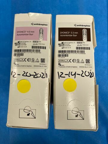 SMITH & NEPHEW Dyonics 4.0mm & 5.5mm Acromionizer Burrs Scalpels and Blades