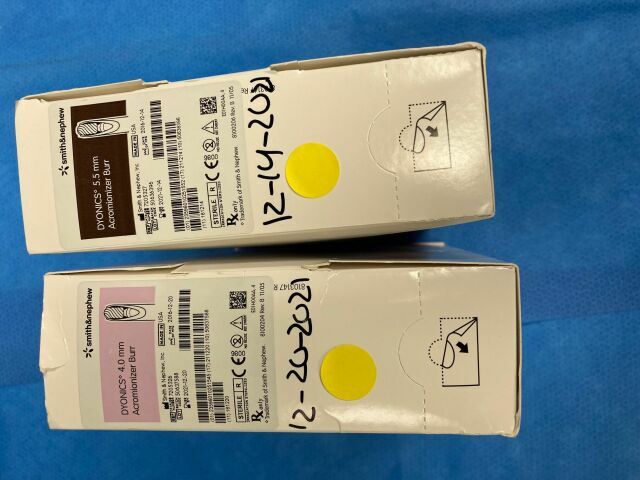 SMITH & NEPHEW Dyonics 4.0mm & 5.5mm Acromionizer Burrs Scalpels and Blades