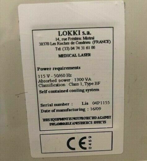 LOKKI Lis Nd Laser - Pulsed Dye