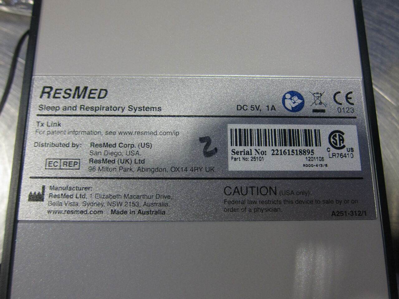 RESMED Tx Link - Lot of 2 Bi-level PAP