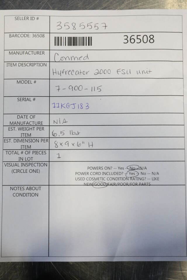 CONMED Hyfrecator 2000 Hyfrecator