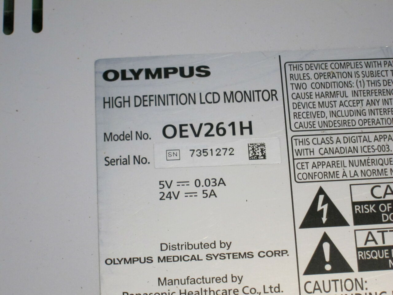 OLYMPUS OEV261H Display Monitor