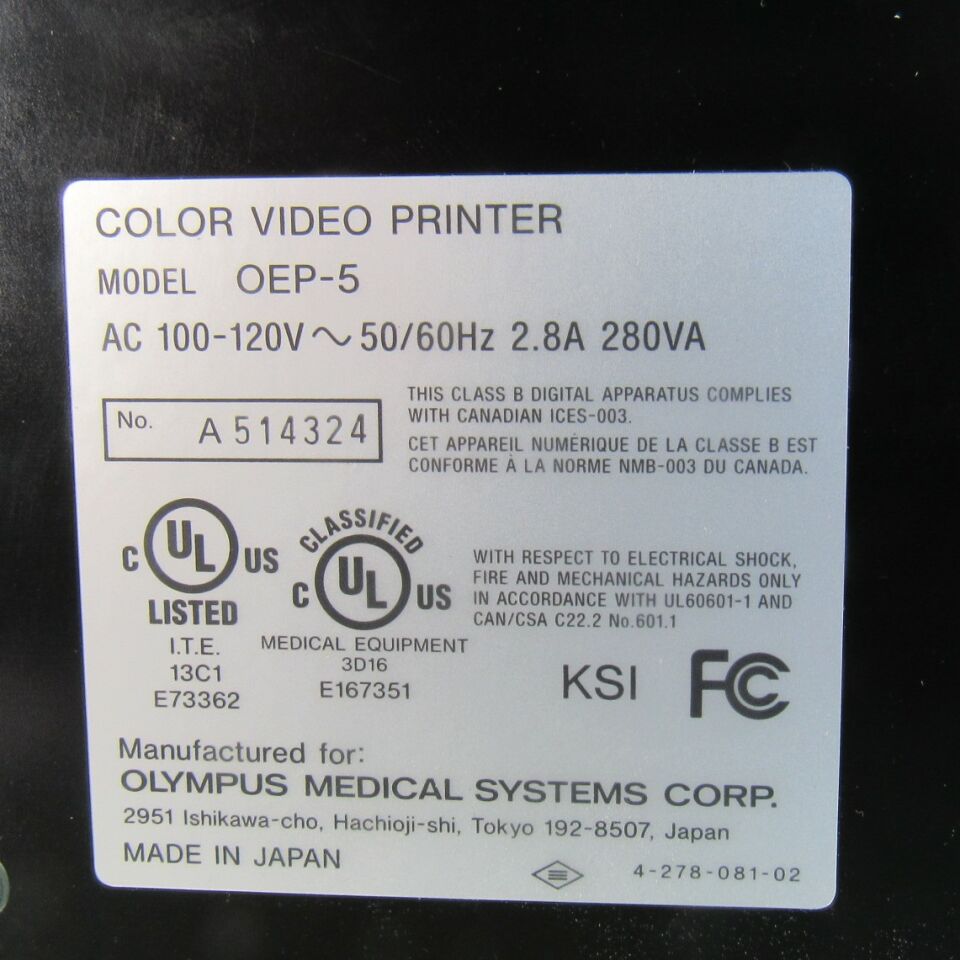 OLYMPUS OEP-5 Color Video Printer
