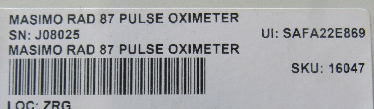 MASIMO Rad 87 - Lot of 10 Oximeter - Pulse