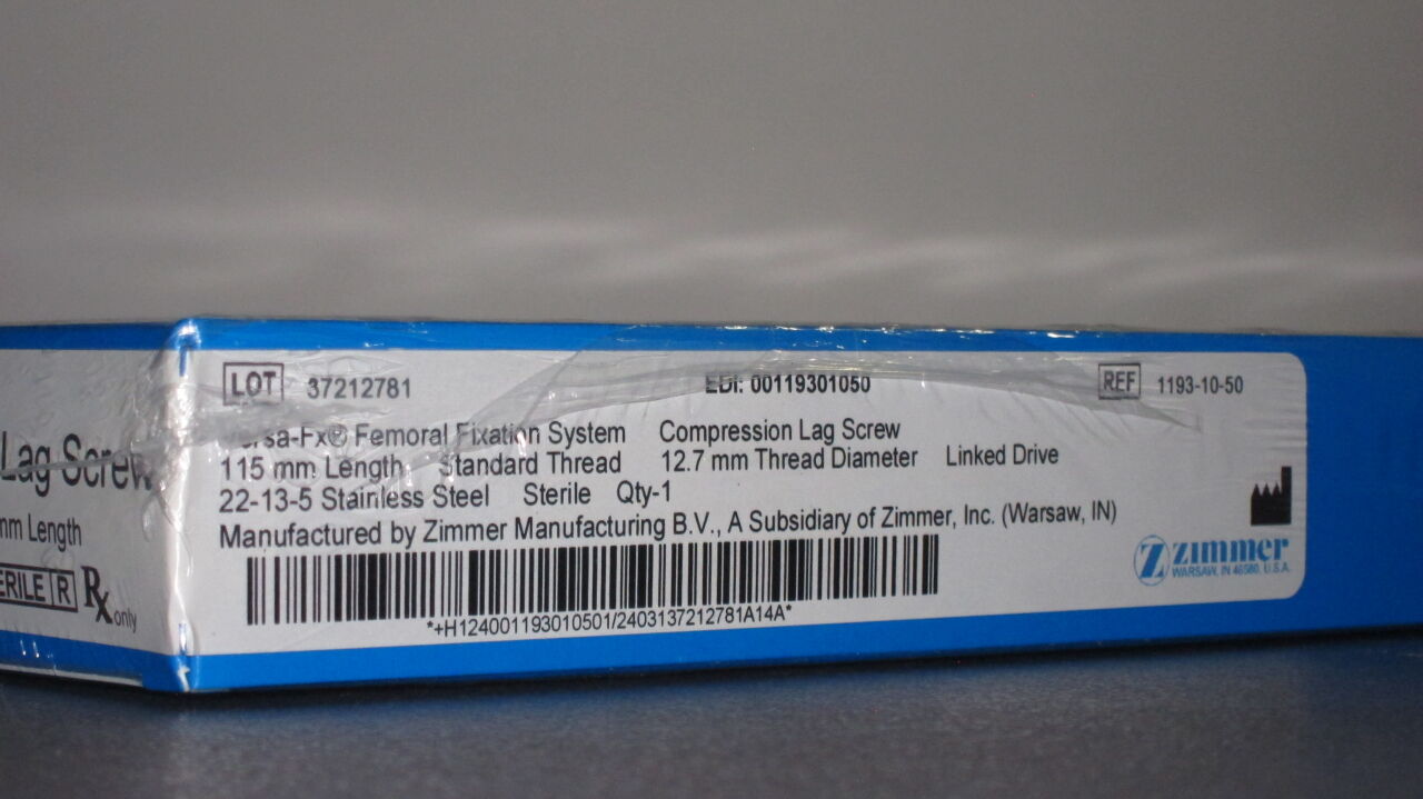 ZIMMER Versa FX Femoral Fixation System Compression Lag Screw - Lot of 15