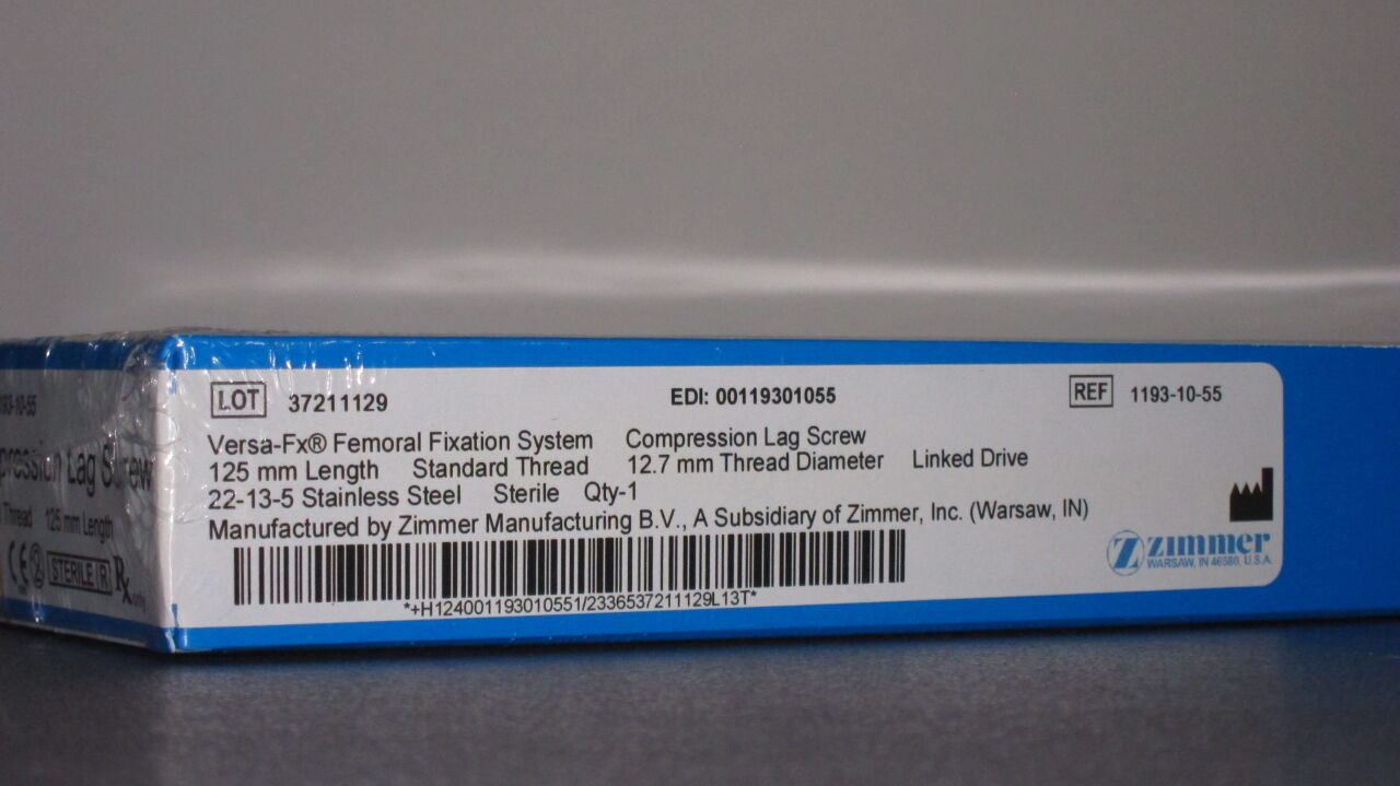 ZIMMER Versa FX Femoral Fixation System Compression Lag Screw - Lot of 15
