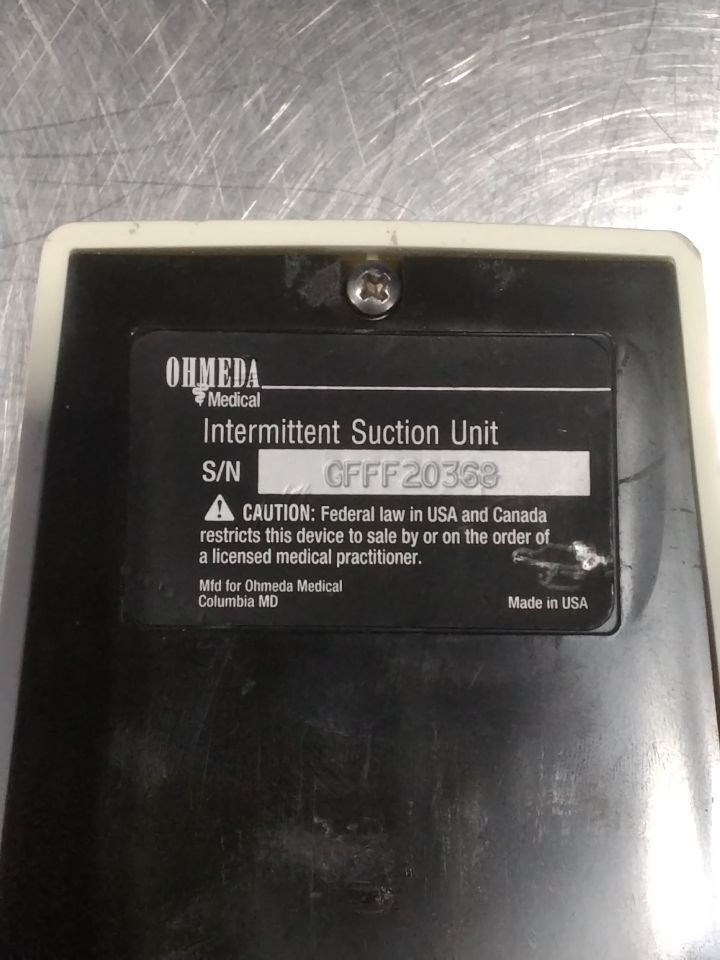 OHMEDA MEDICAL Various Intermittent Suction Unit Vacuum Equipment