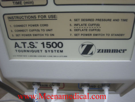 ZIMMER ATS 1500 Tourniquet System