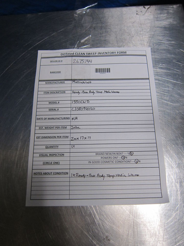 MALLINCKRODT Ready-Box Incubator