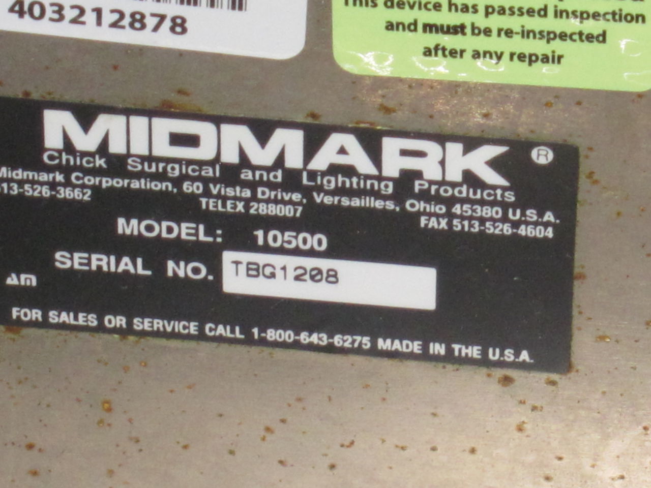 MIDMARK 10500 Orthopedic Table