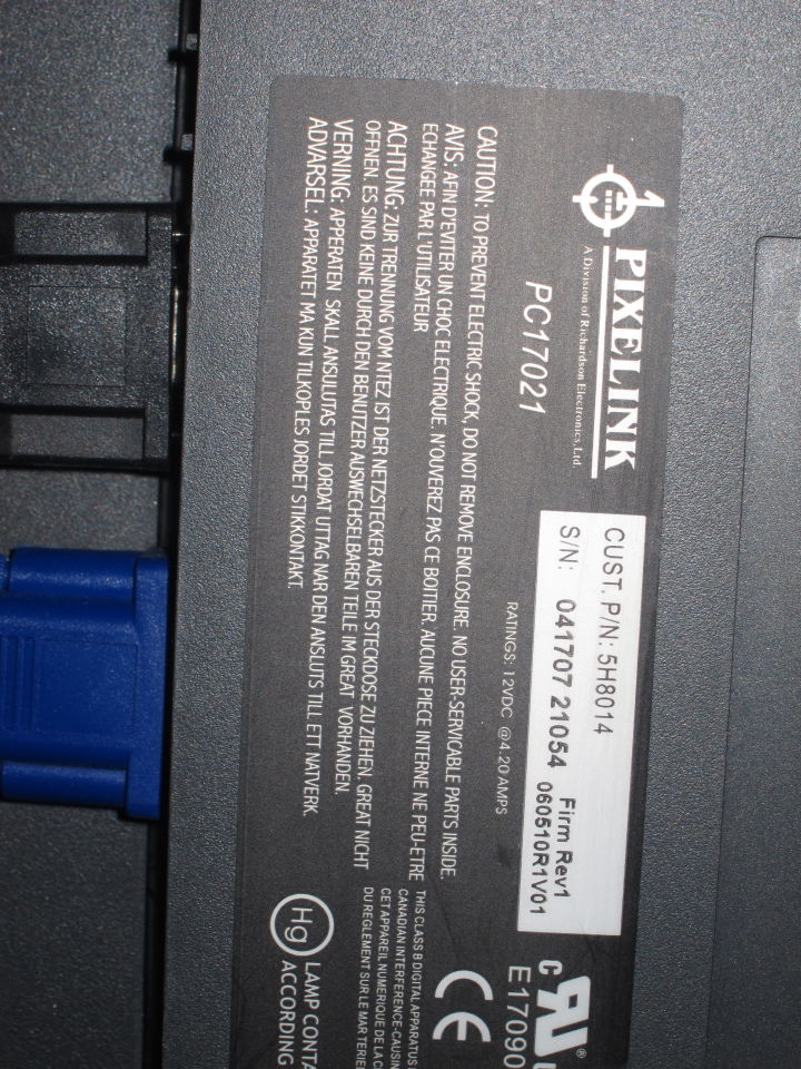 PIXELINK PC17201 Display Monitor