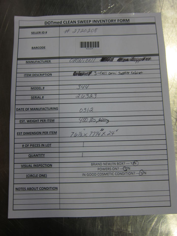 OMNICELL 344 Cabinet
