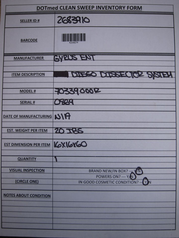 GYRUS Diego Dissector System