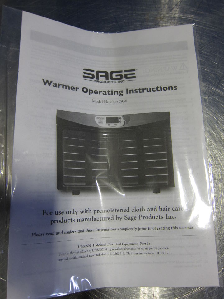 SAGE 7938 Blanket / Solution Warmer