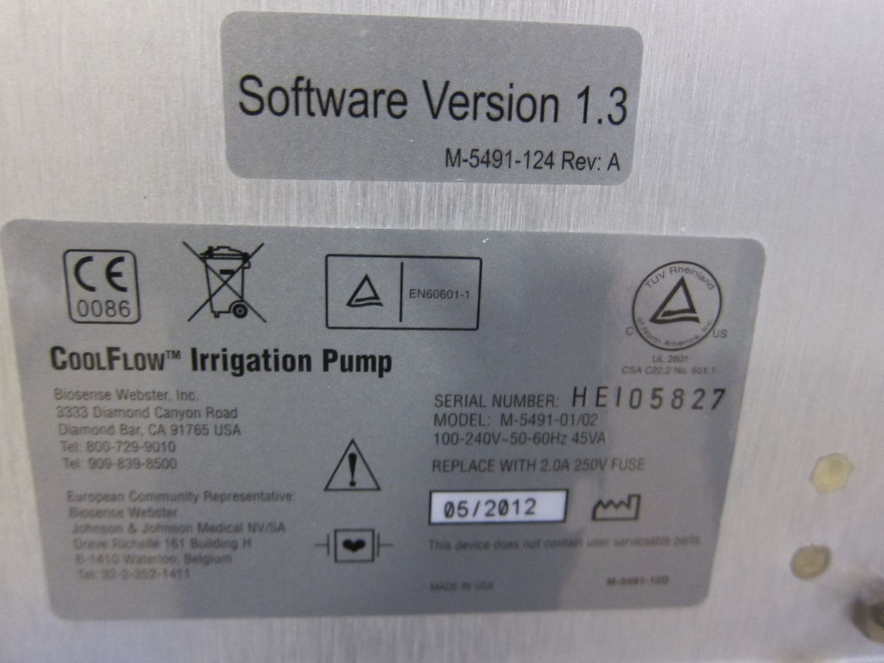 BIOSENSE WEBSTER CoolFlow Irrigation Pump