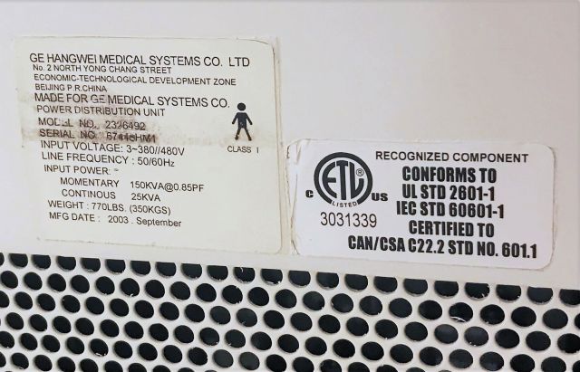 GE Lightspeed RT 4 Slice CT Scanner