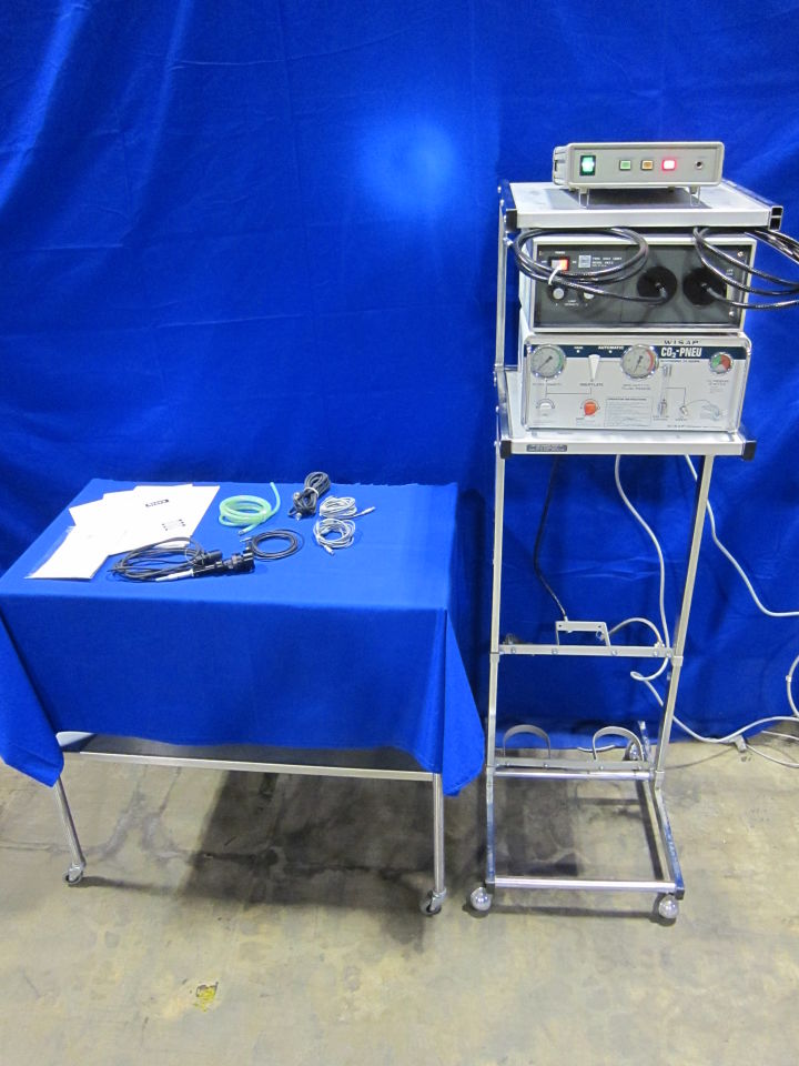 KARL STORZ / WISAP Various Tower w/ Insufflator, Cold Light, Light Balance Box, Camera