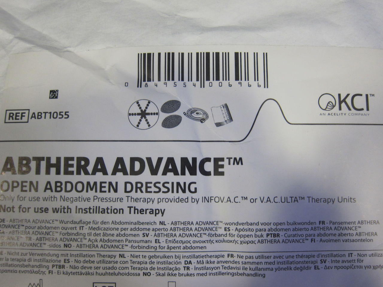KCI USA Abthera Advance Open Abdomen Dressing - Lot of 5