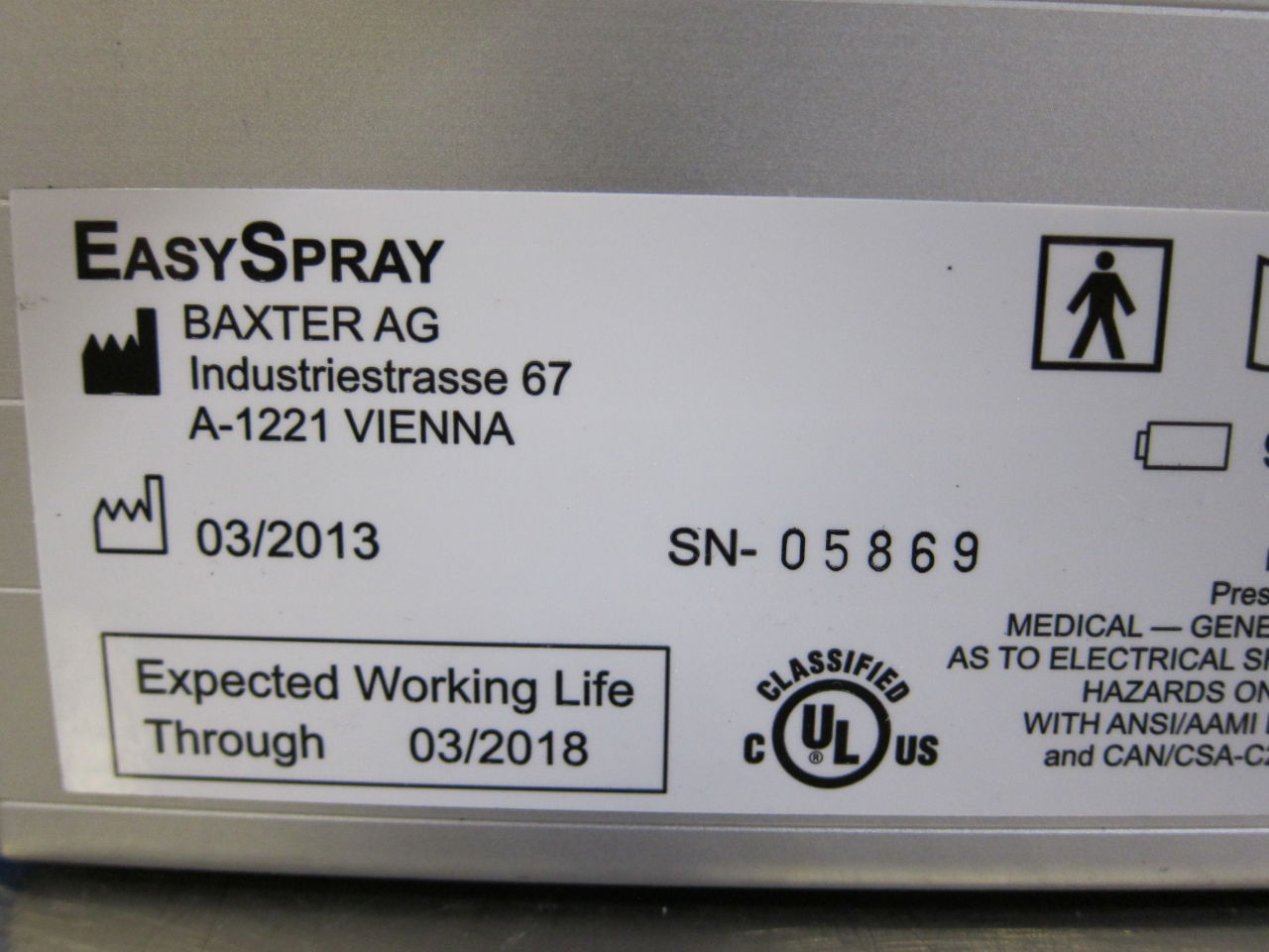BAXTER EasySpray Pressure Regulator