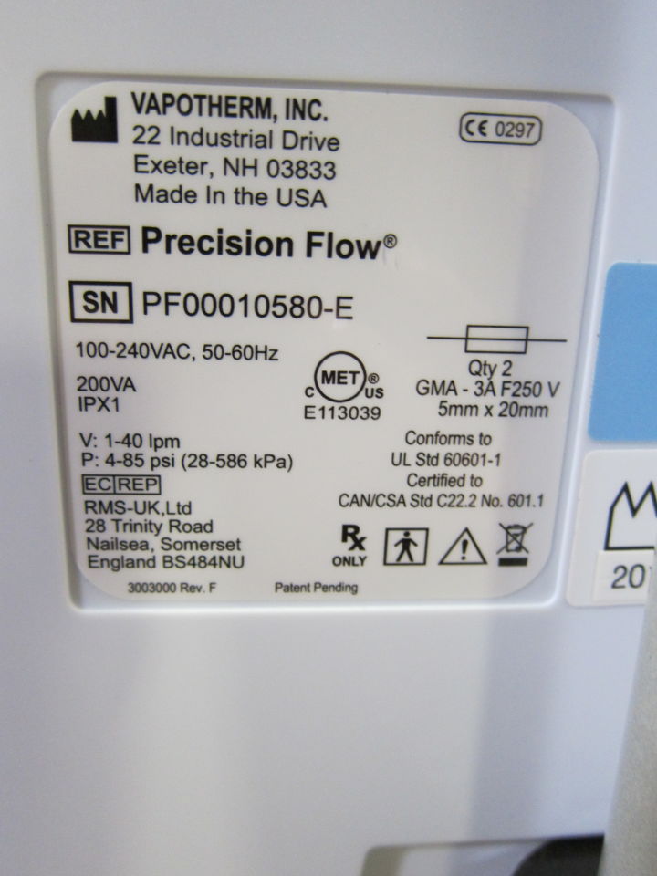 VAPOTHERM Precision Flow - Lot of 2 Humidifier