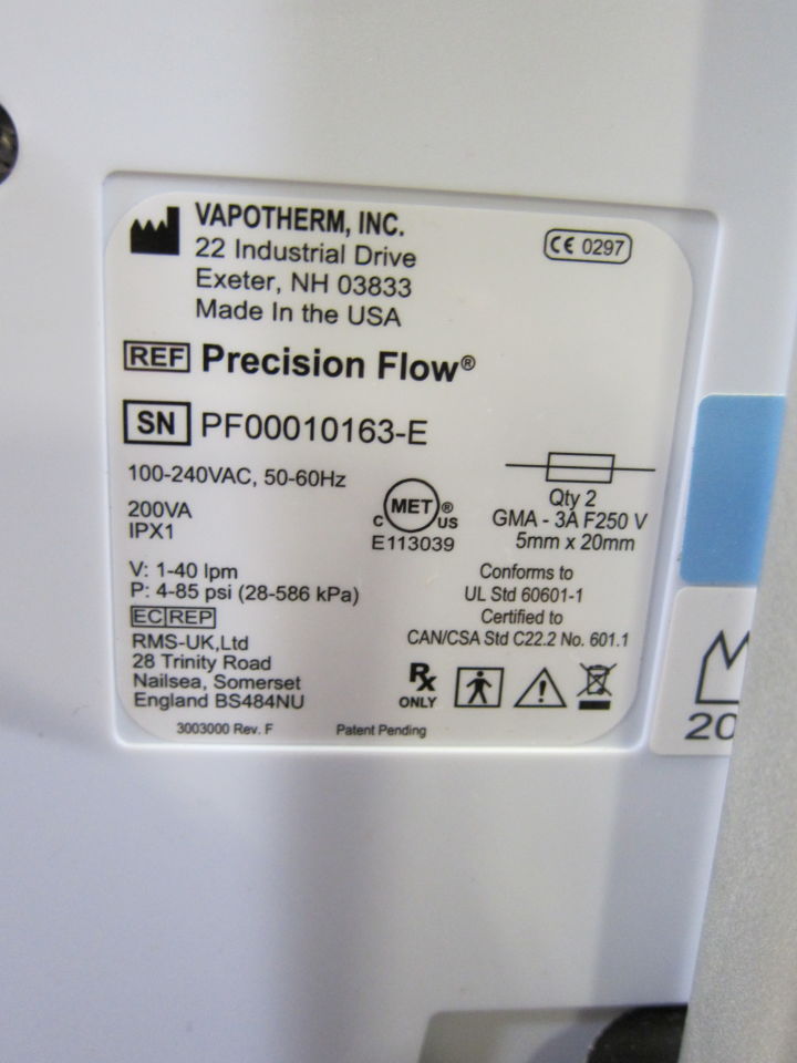 VAPOTHERM Precision Flow - Lot of 2 Humidifier