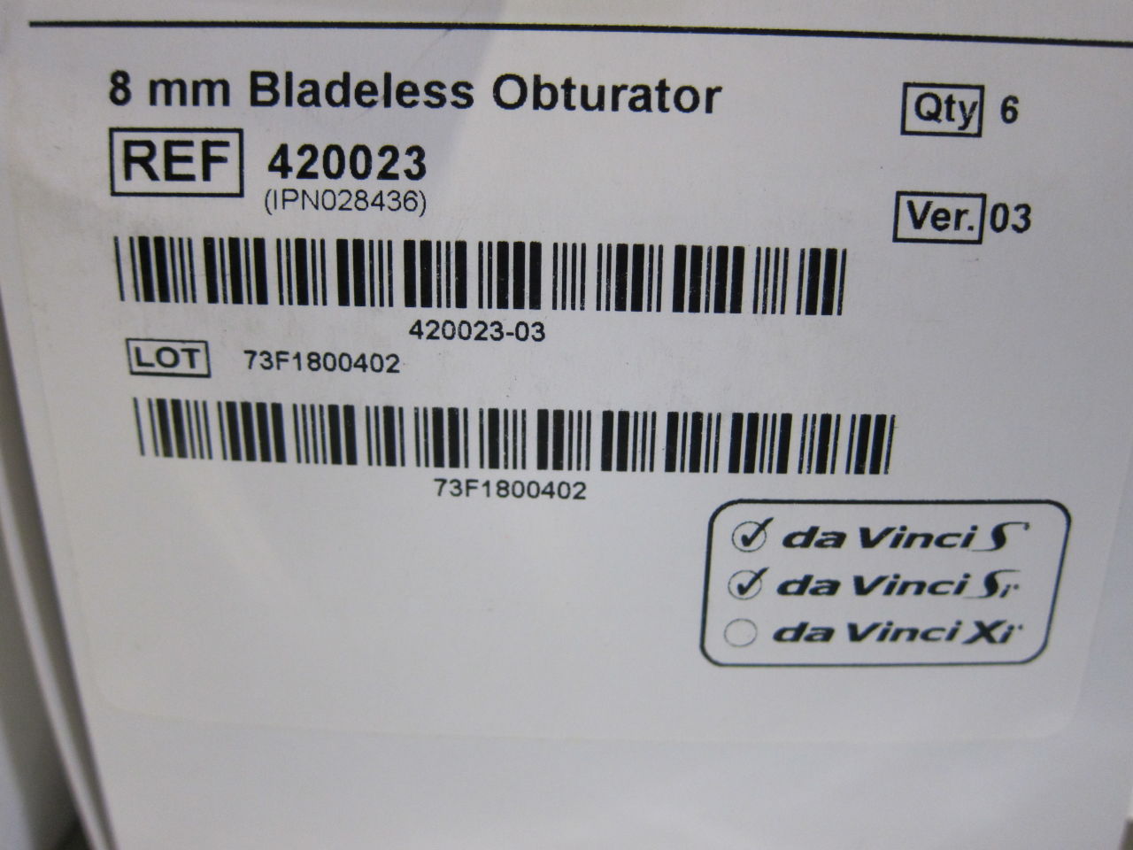 INTUITIVE SURGICAL 420023 Bladeless Obturator - Lot of 30