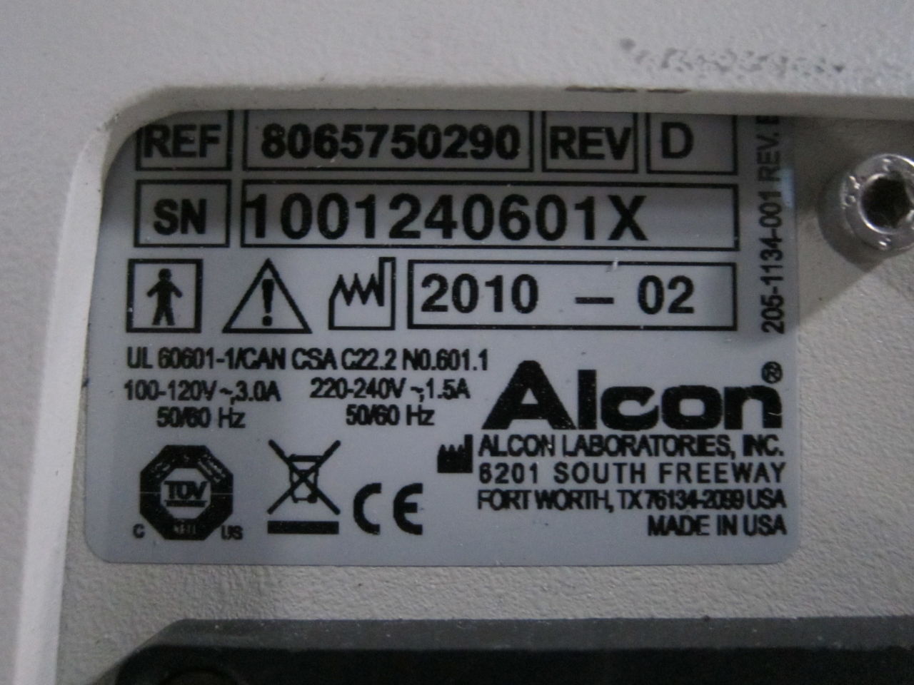 ALCON 8065750290 Light Source