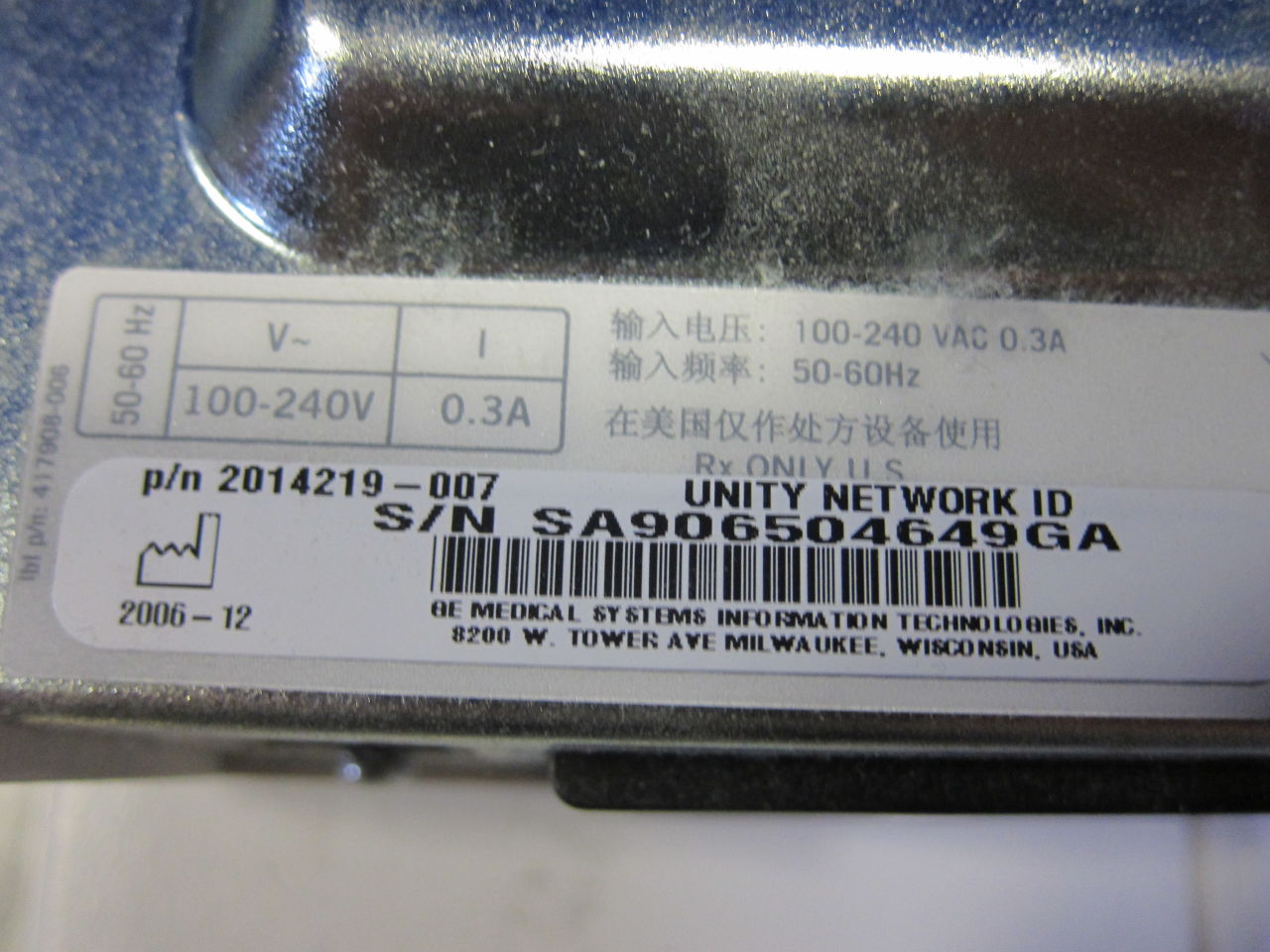 GE Solar 8000i Monitor