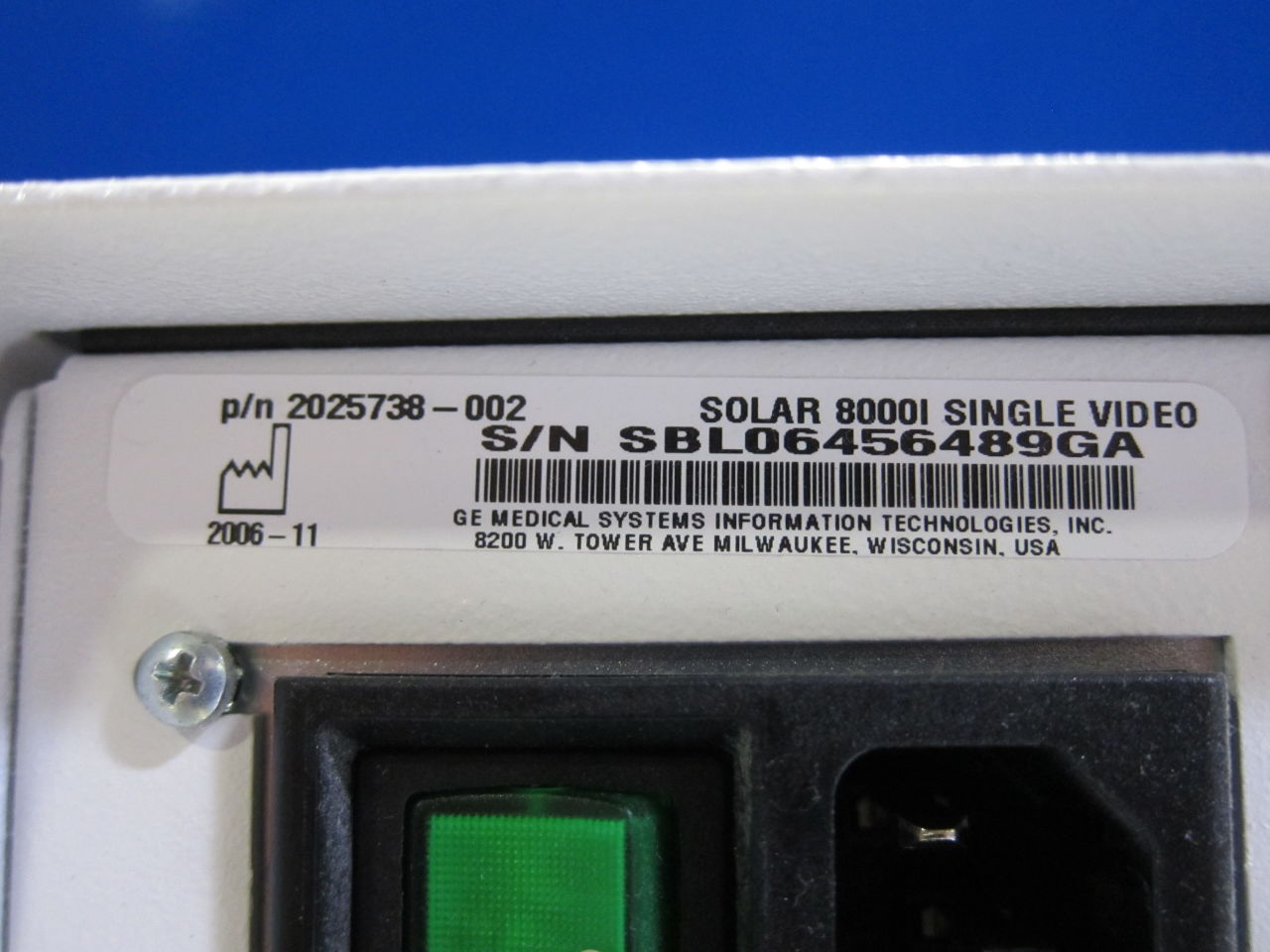 GE Solar 8000i Monitor