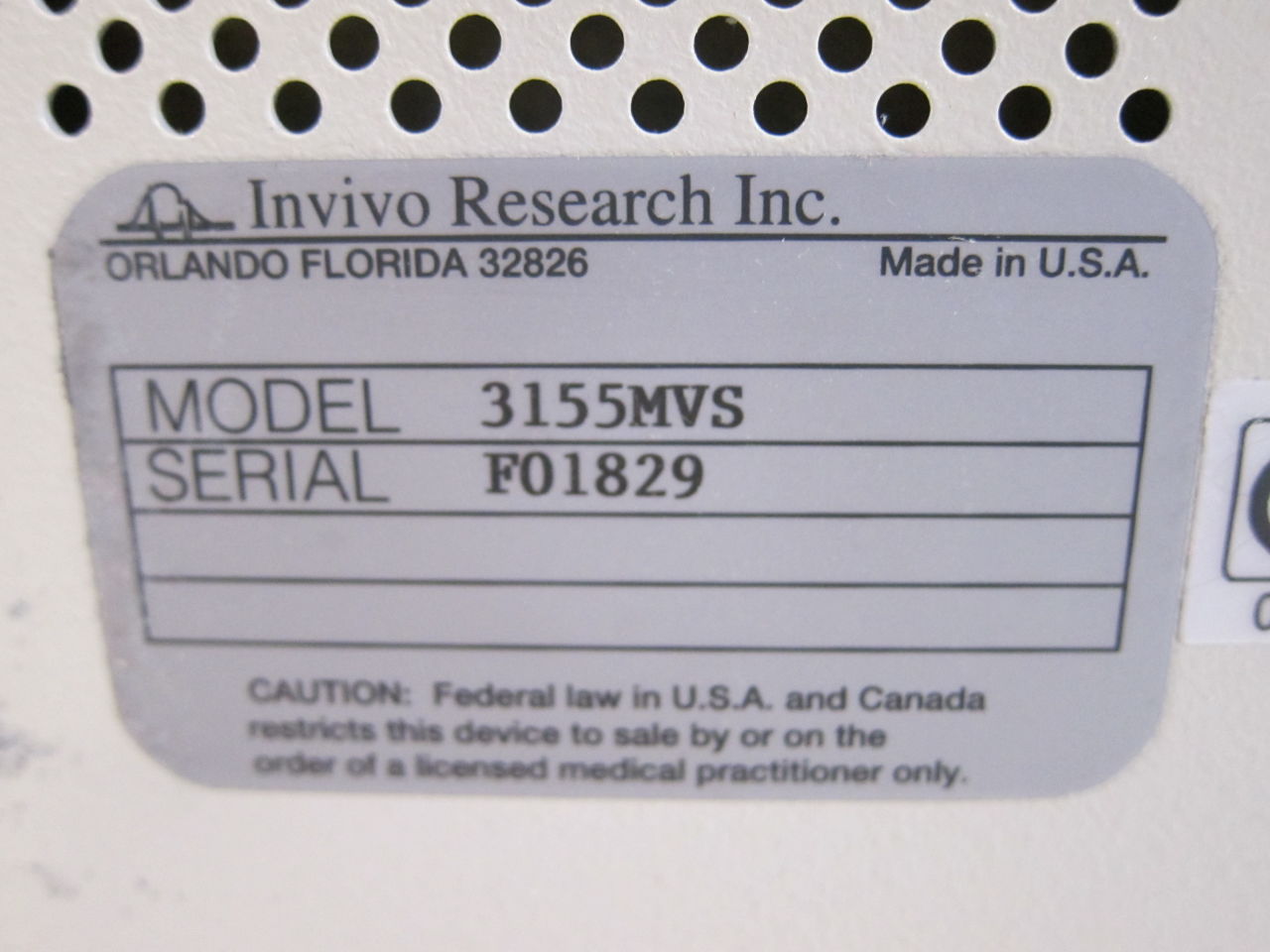 INVIVO Millennia Monitor