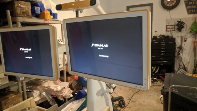 BRAINLAB Curve Image Guided Surgery Dual Monitors Surgical Navigation System