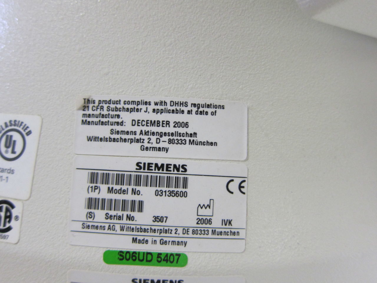 SIEMENS Axiom Sireskop SD S3, Polydoros SX65 Digital Pediatric Rad/Fluoro Room