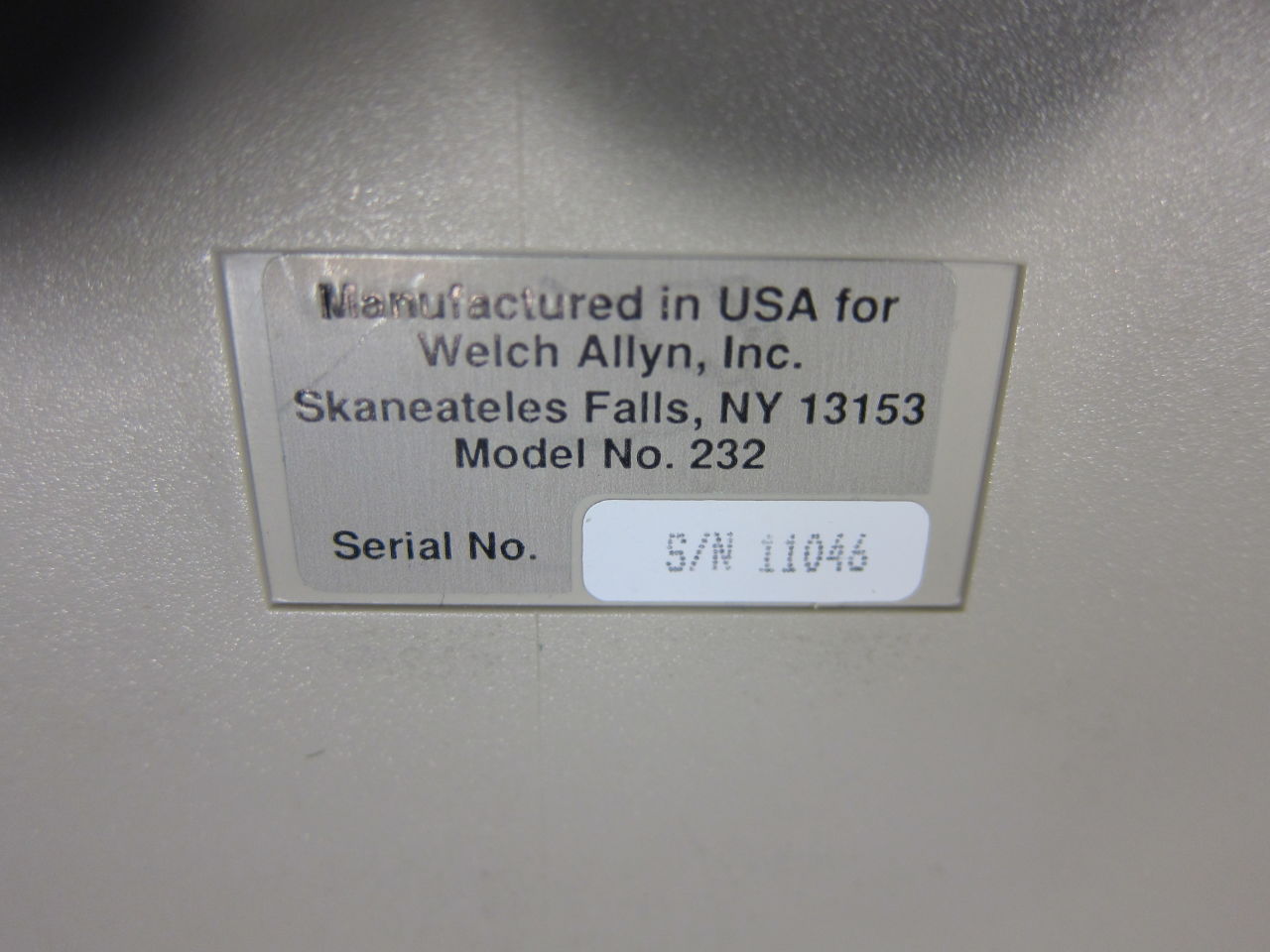 WELCH ALLYN AM 232 Audiometer