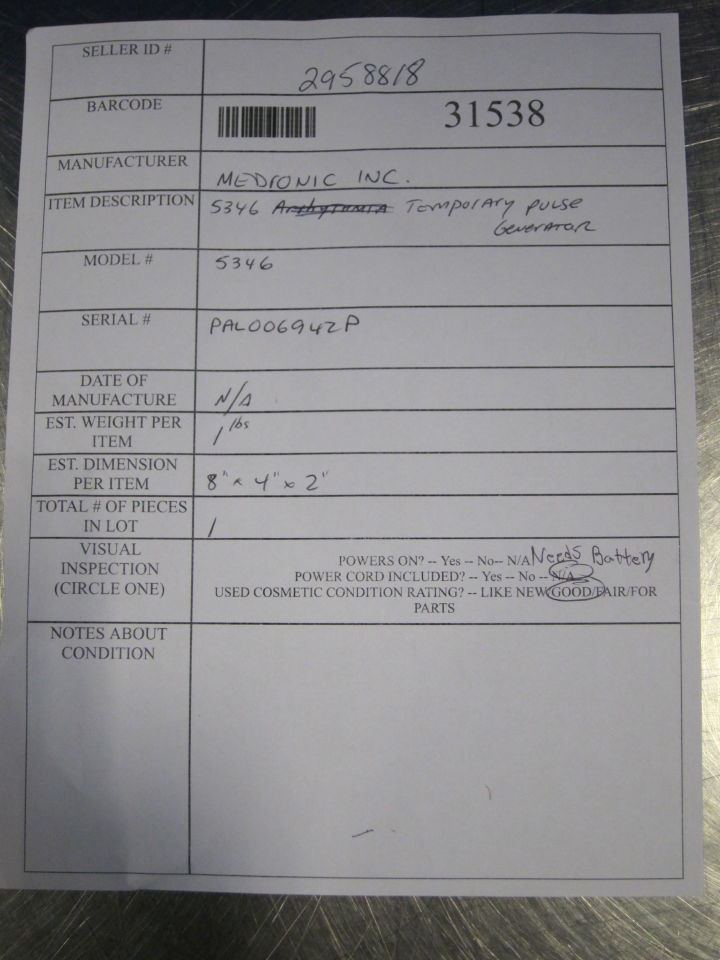 MEDTRONIC 5346 Pacemaker