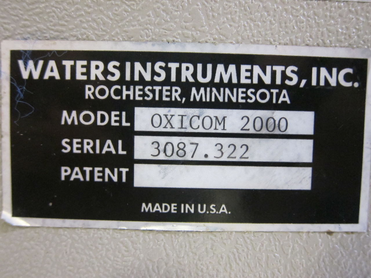 WATERS INSTRUMENTS Oxicom-2000 Oximeter - Pulse