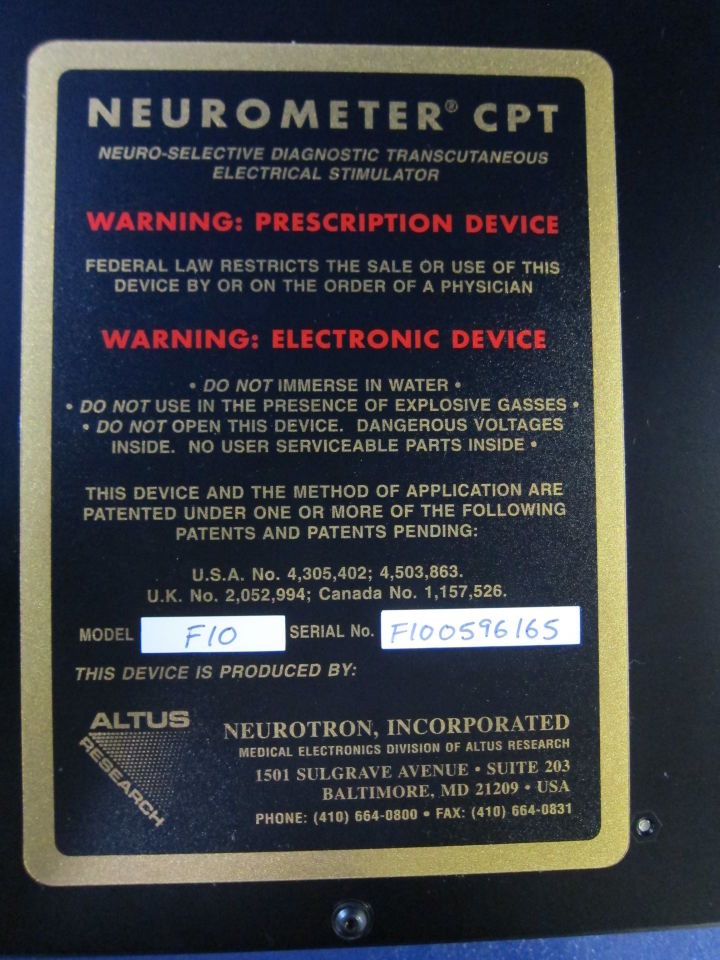 ALTUS RESEARCH CPT Eagle Neurometer