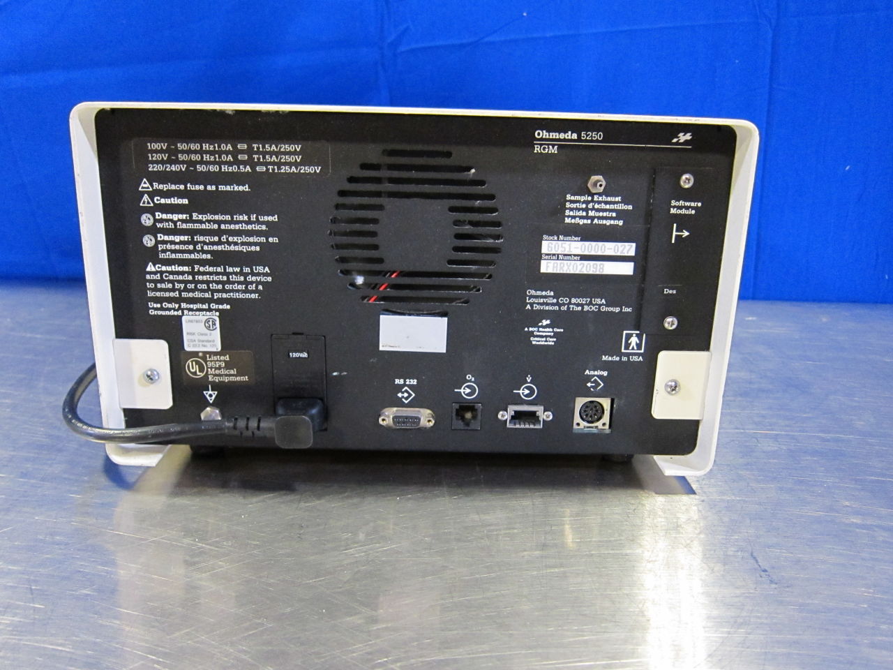 OHMEDA 5250 RGM Monitor