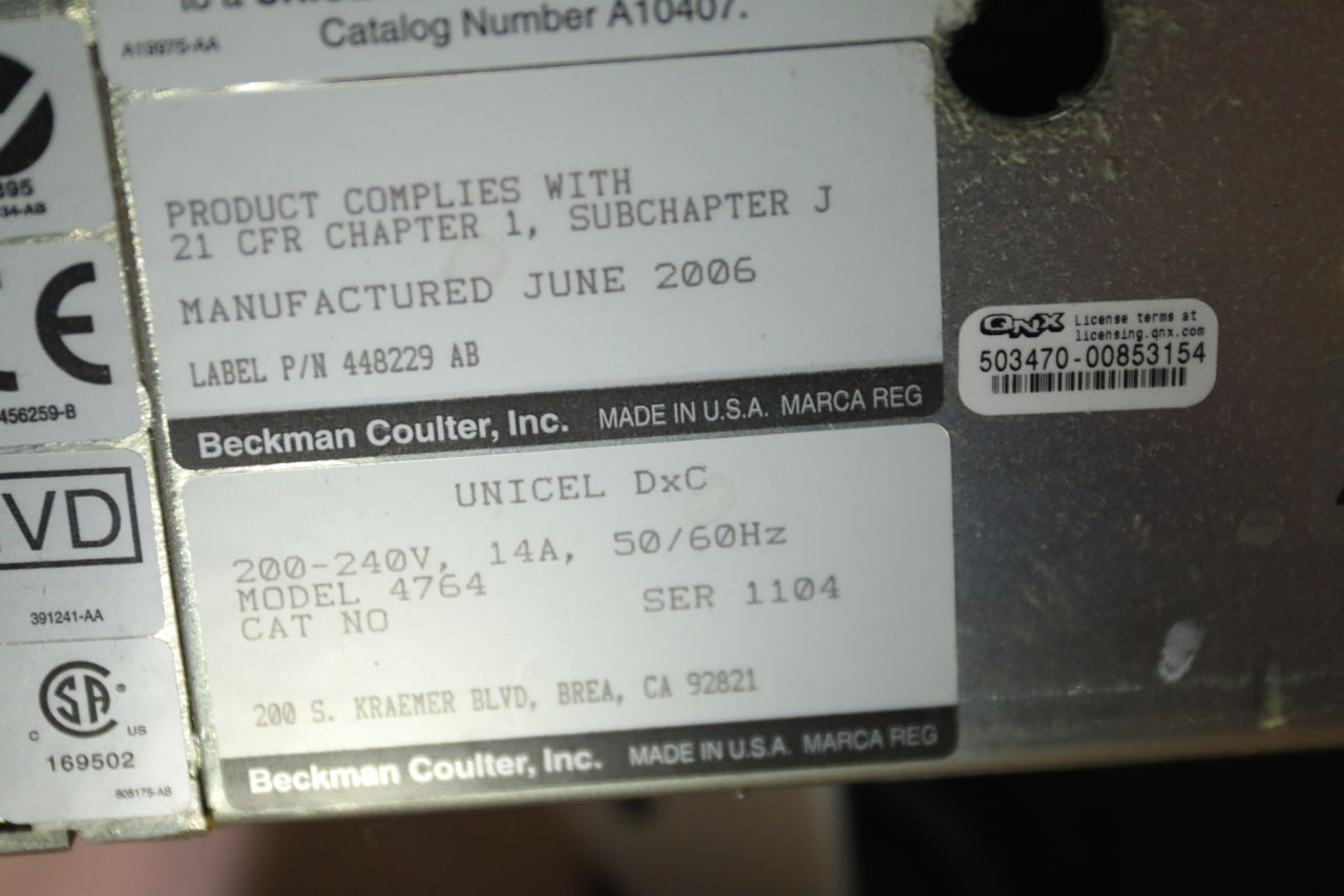 BECKMAN COULTER Synchron LX20 Unicel DxC 800 Chemistry Analyzer