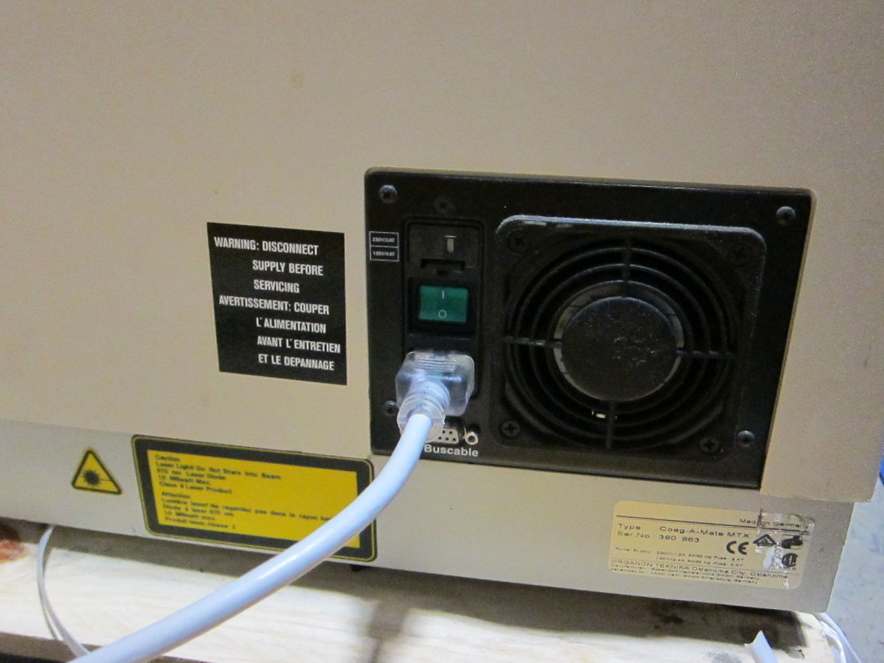 ORGANON TEKNIKA Coag-A-Mate MTX II Coagulation Analyzer