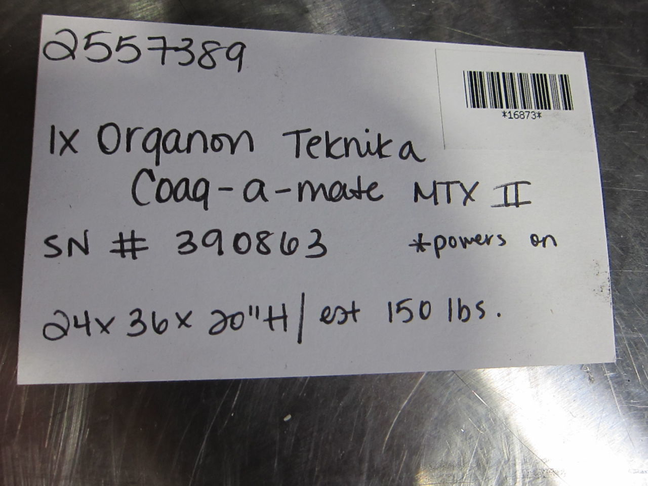ORGANON TEKNIKA Coag-A-Mate MTX II Coagulation Analyzer