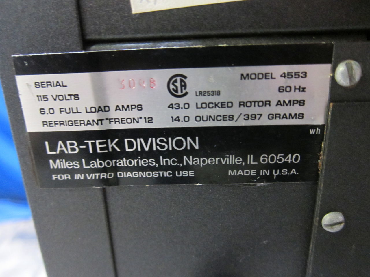 MILES Tissue-Tek II Cryostat