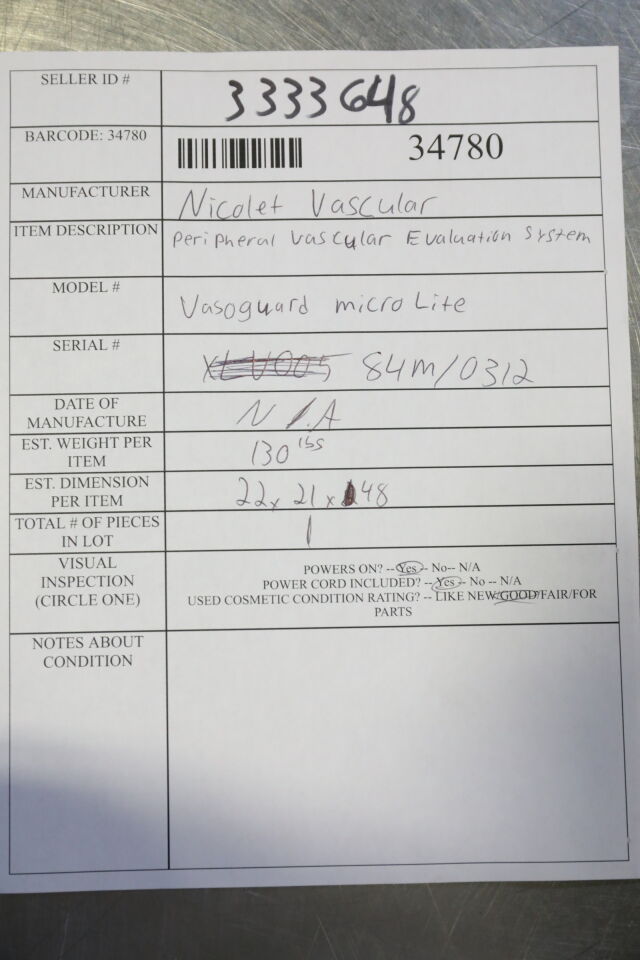NICOLET Vasoguard Microlite Modular Vascular Lab