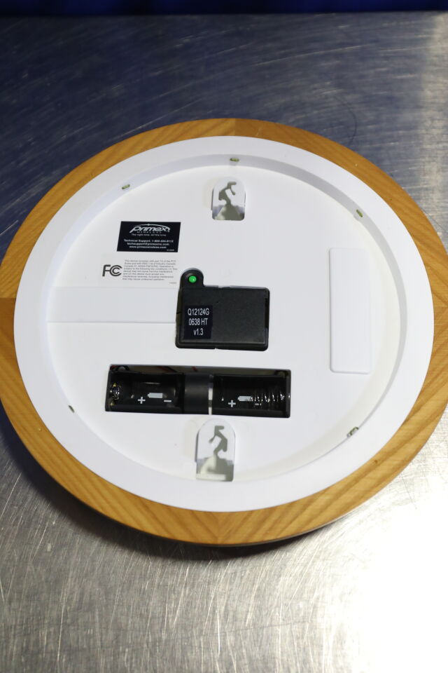 PRIMEX Wood Series Analog Wall Clocks - Lot of 2