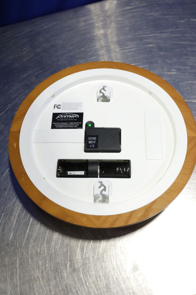 PRIMEX Wood Series Analog Wall Clocks - Lot of 2