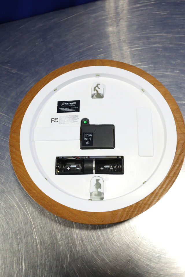 PRIMEX Wood Series Analog Wall Clocks - Lot of 2
