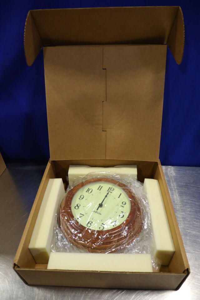 PRIMEX Wood Series Analog Wall Clocks - Lot of 2