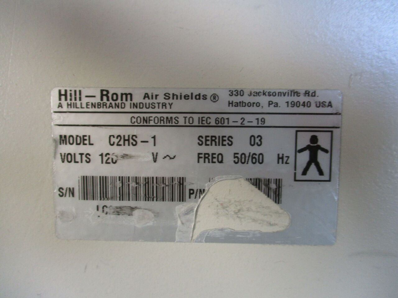 HILL ROM Air Shields Isolette C2HS-1 Infant Incubator
